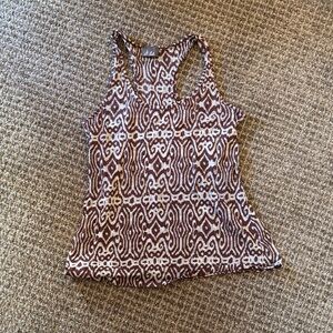 Dots Brown and Cream Patterned Tank Top